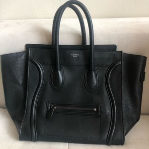 Celine Mini Luggage Handbag - Black